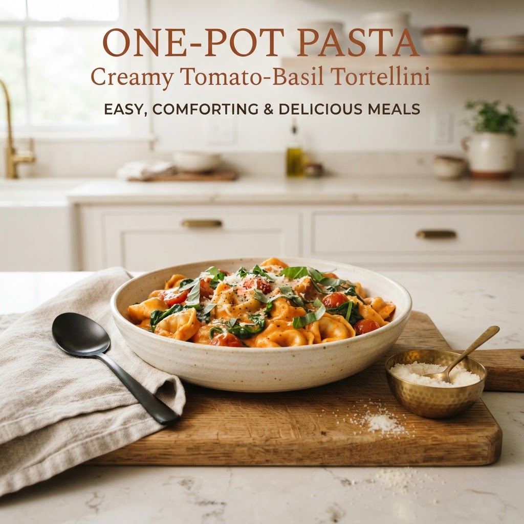 One-Pot Tomato-Basil Tortellini