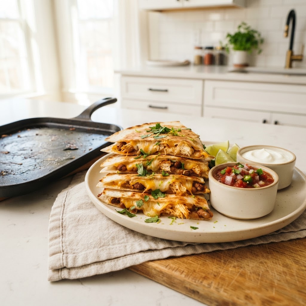 Crispy Chicken Quesadillas