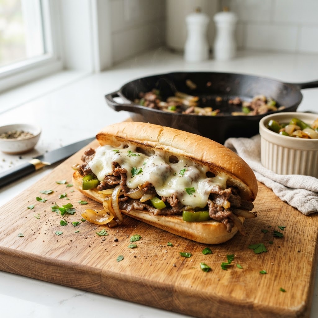 Skillet Philly Cheesesteaks
