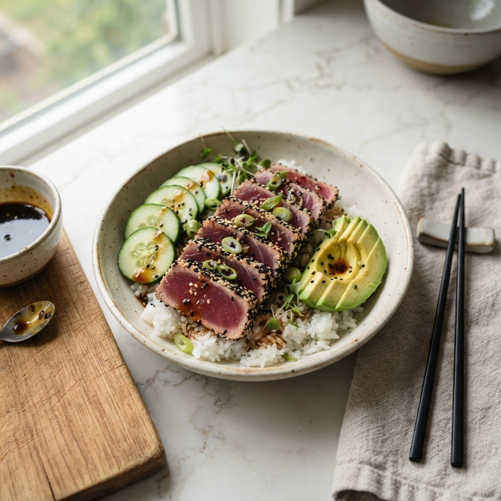 Sesame-Crusted Ahi Tuna Bowls