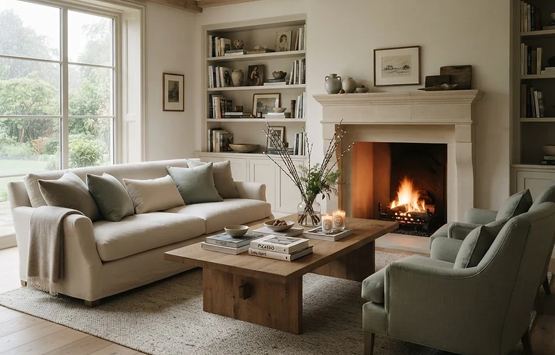 Interior of a private residence staged and prepared for the owner's arrival