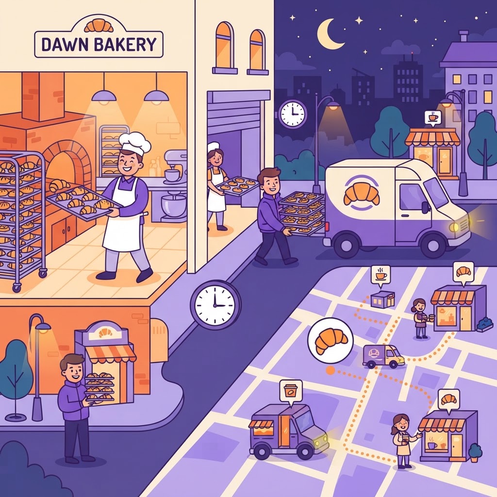 Precision at 4 AM: Optimising Dawn Bakery Delivery Routes
