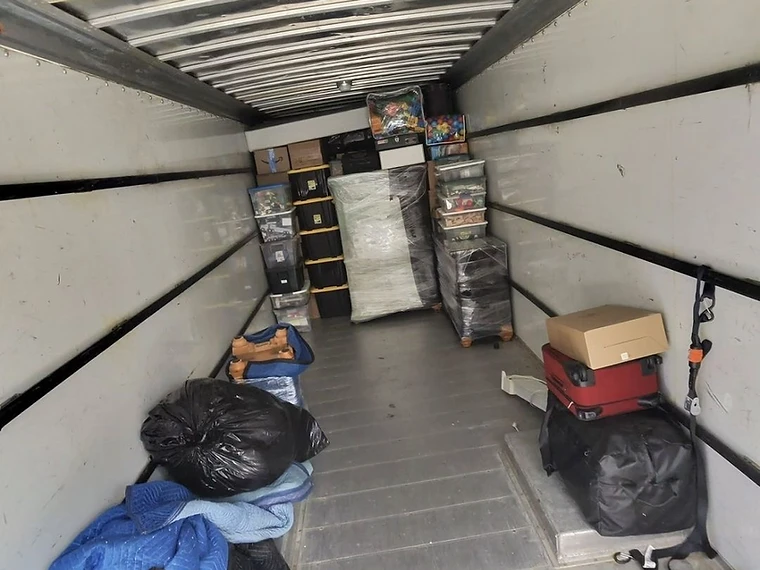 Summit Moving truck interior, packed securely