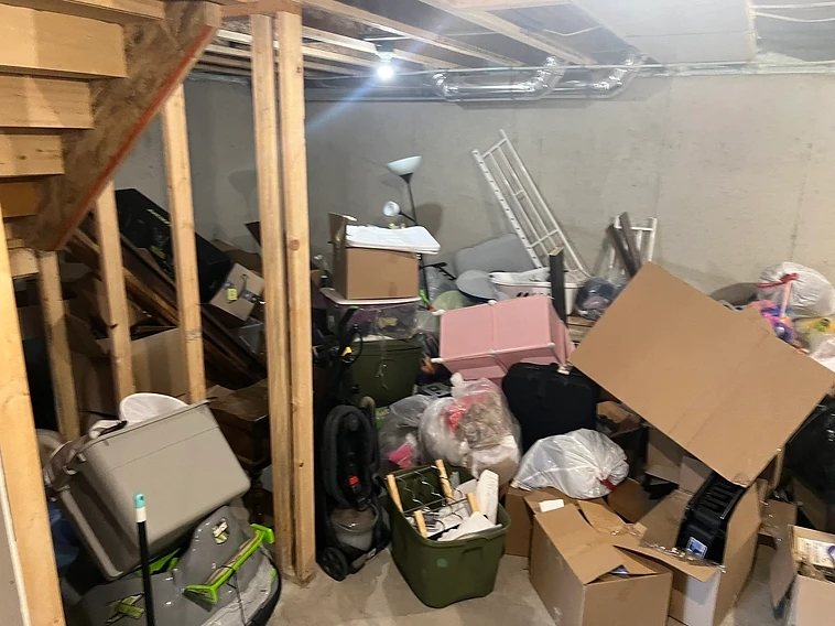 Basement Cleanout before Summit junk removal