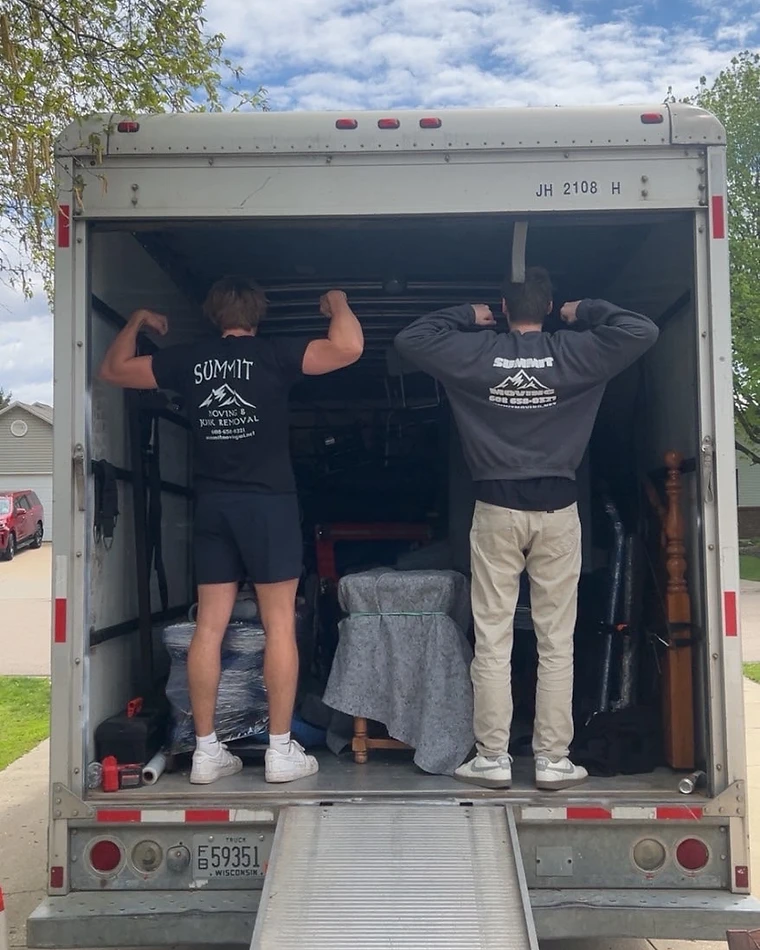 Summit Moving crew at a completed moving job