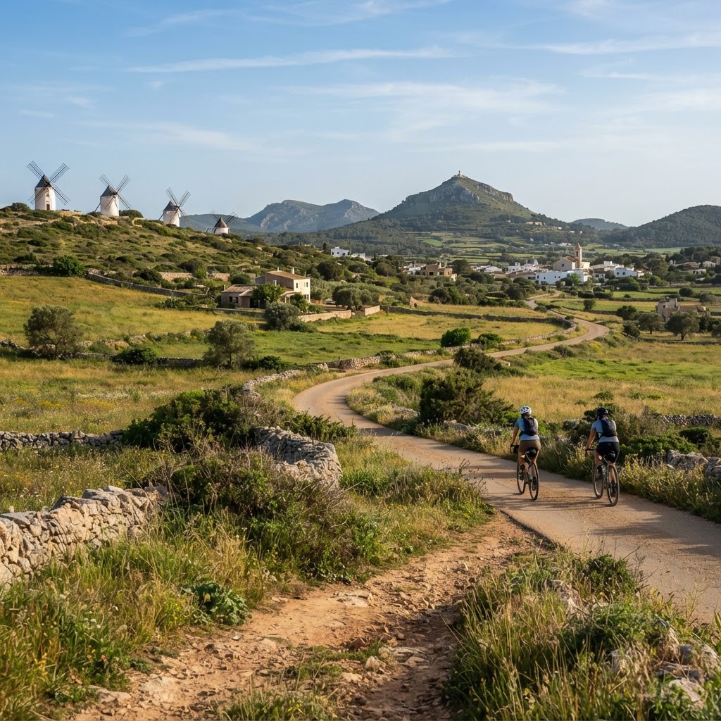 Ruta cicloturista: El valle de los molinos y campos de Es Mercadal
