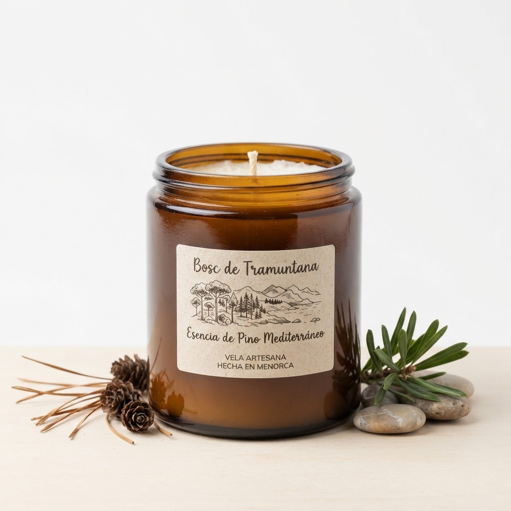 Vela artesana 'Bosc de Tramuntana' - Esencia de Pino Mediterráneo