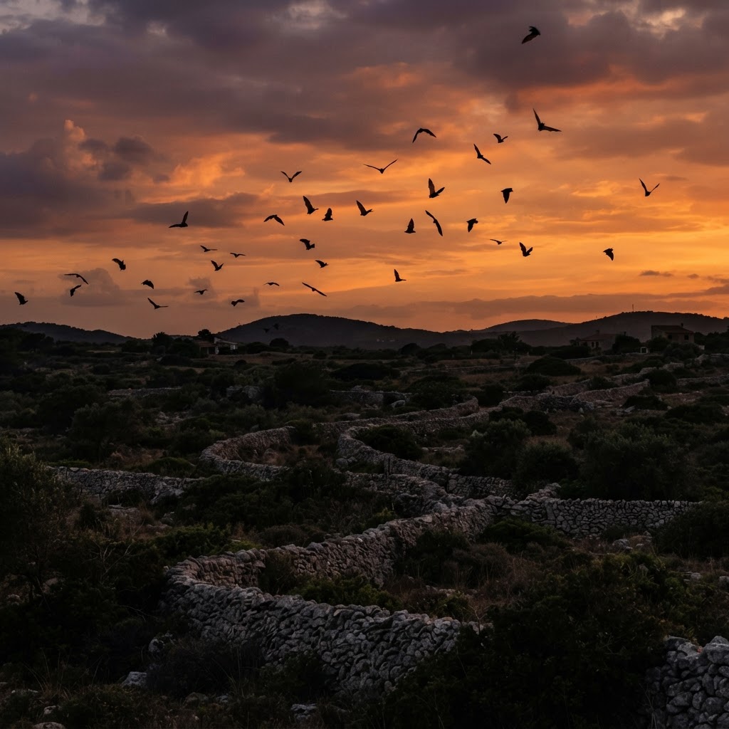 Los murciélagos se orientan por ecolocalización mientras la isla duerme.