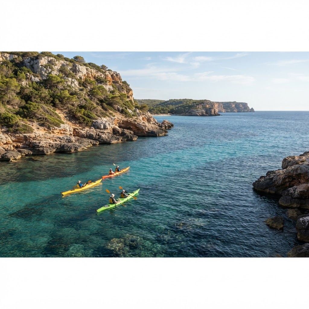 Travesía en kayak: El litoral virgen entre Cala Galdana y Son Saura