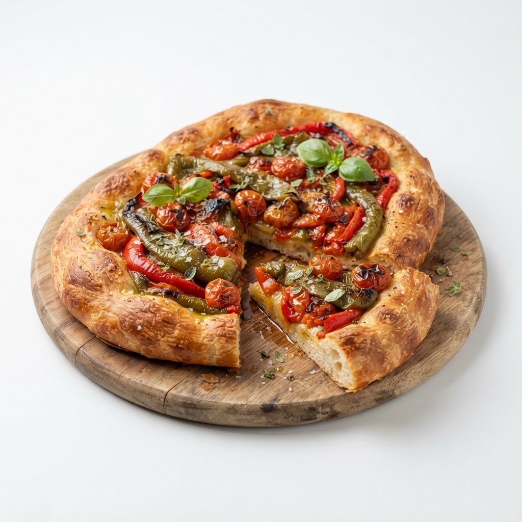 Coca de Tomate y Pimiento 'S'Hort de Menorca' - Elaboración Artesana