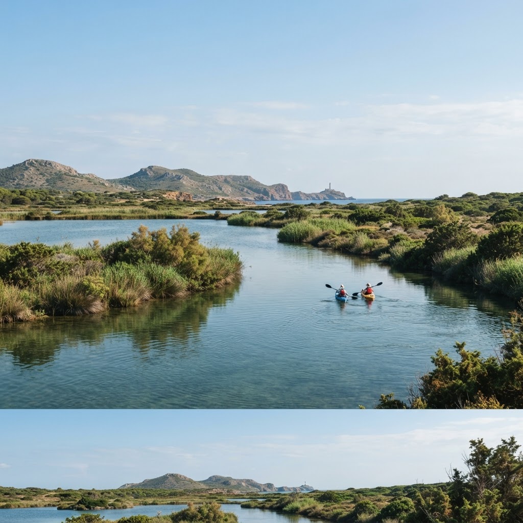 Travesía en kayak por el Parque Natural de s'Albufera des Grau