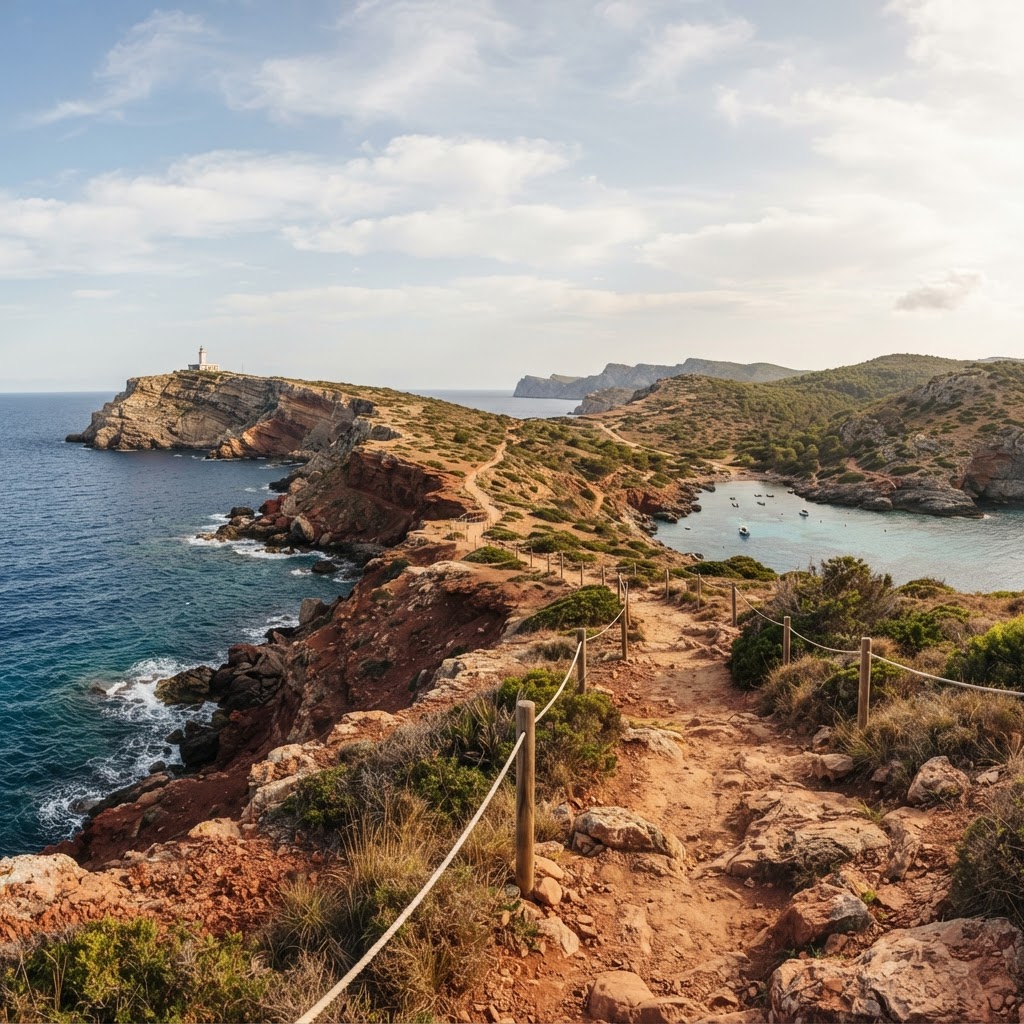 Sendero de los contrastes geológicos: de las tierras rojizas de Cavallería a Cala Viola de Ponent