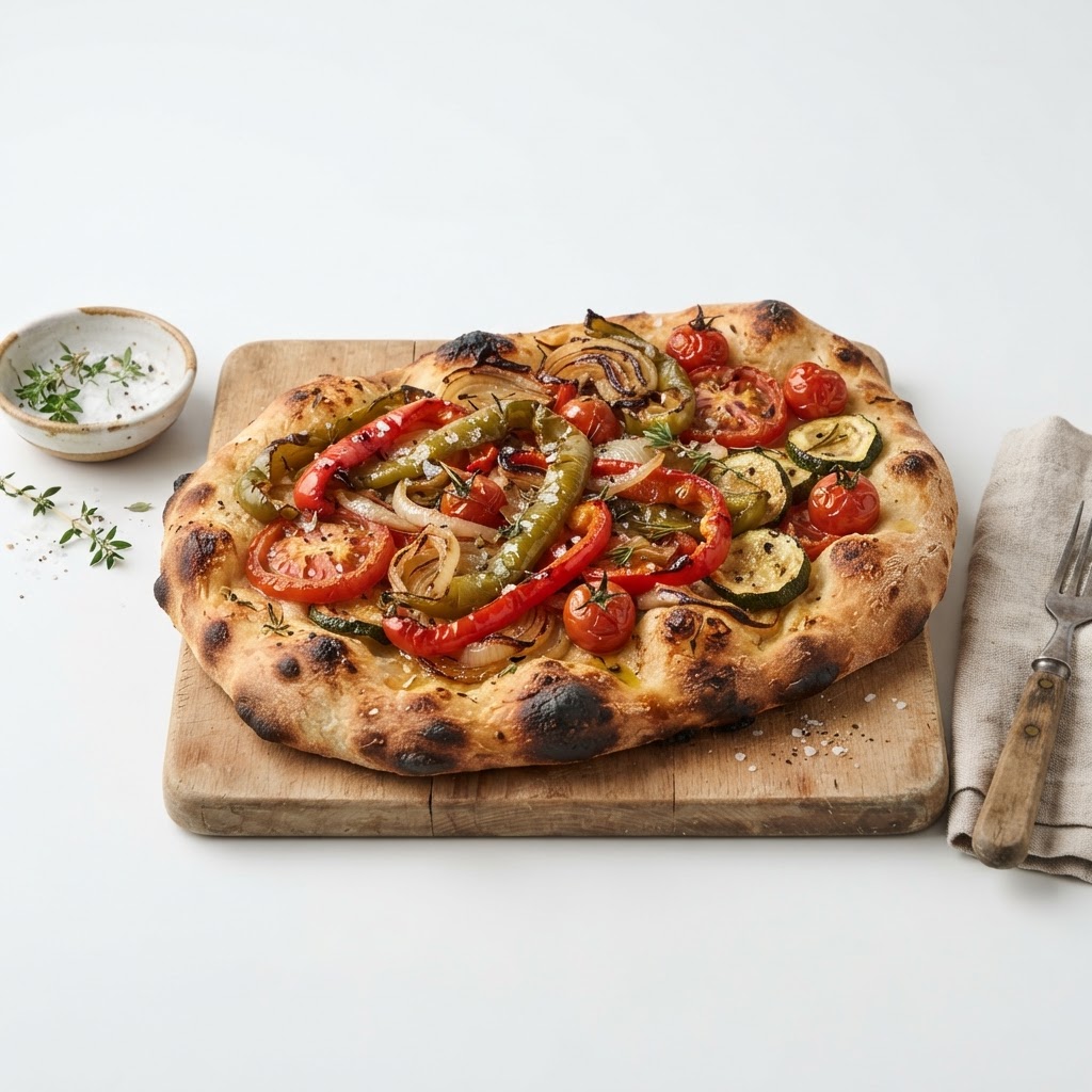 Coca de Verduras de la Payesa - Receta de Horno de Leña