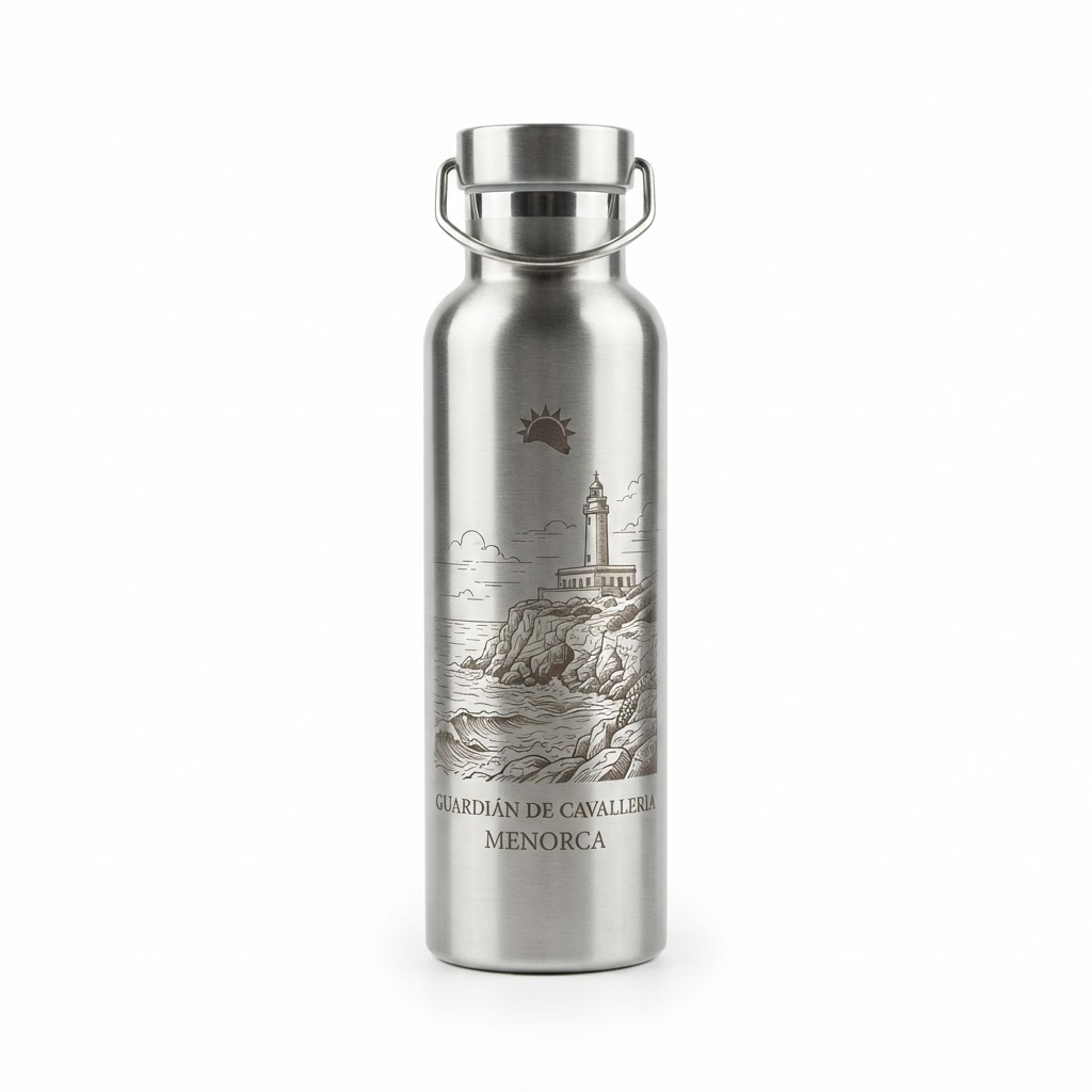 Botella térmica 'Guardián de Cavalleria' - Acero inoxidable con grabado láser