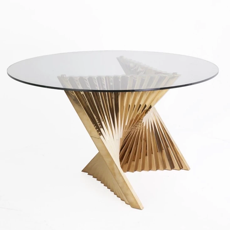 Juliette Dining Table - Gold rental from RSVP Event Rentals