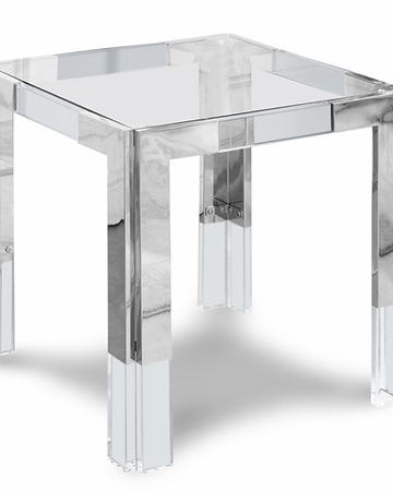 Ashley End Table - Silver rental from RSVP Event Rentals