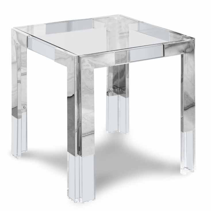 Ashley End Table - Silver rental from RSVP Event Rentals