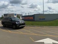 Ford Expedition outside Hall of Fame Village in Canton