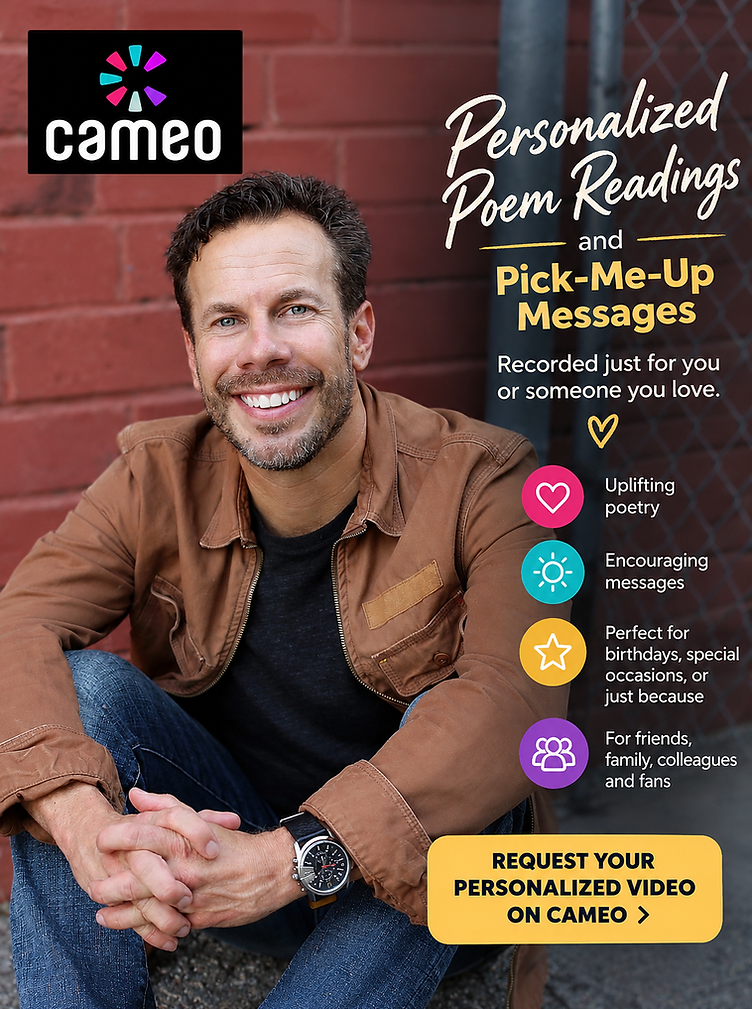 Cameo poster for G. Brian Benson: personalized poem readings and pick-me-up messages, recorded just for you or someone you love