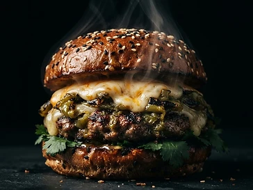 Green Chile Cheeseburger