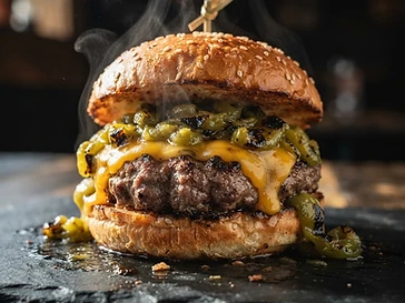 Green Chile Cheeseburger