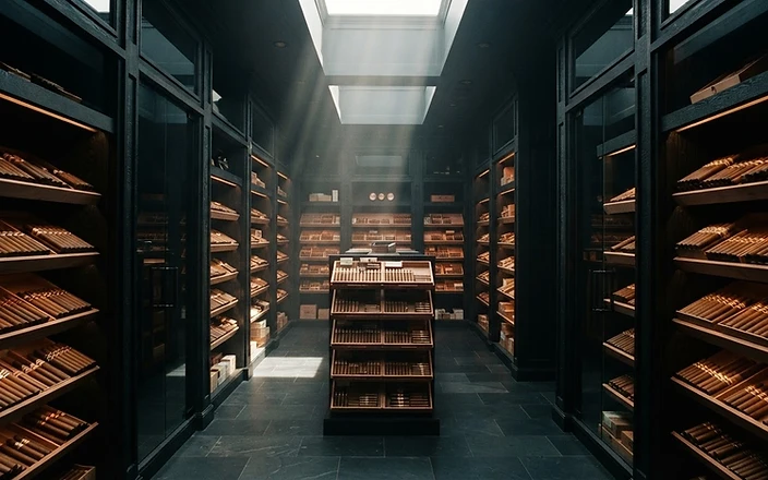 Interior of the Bourcier Reserve humidor