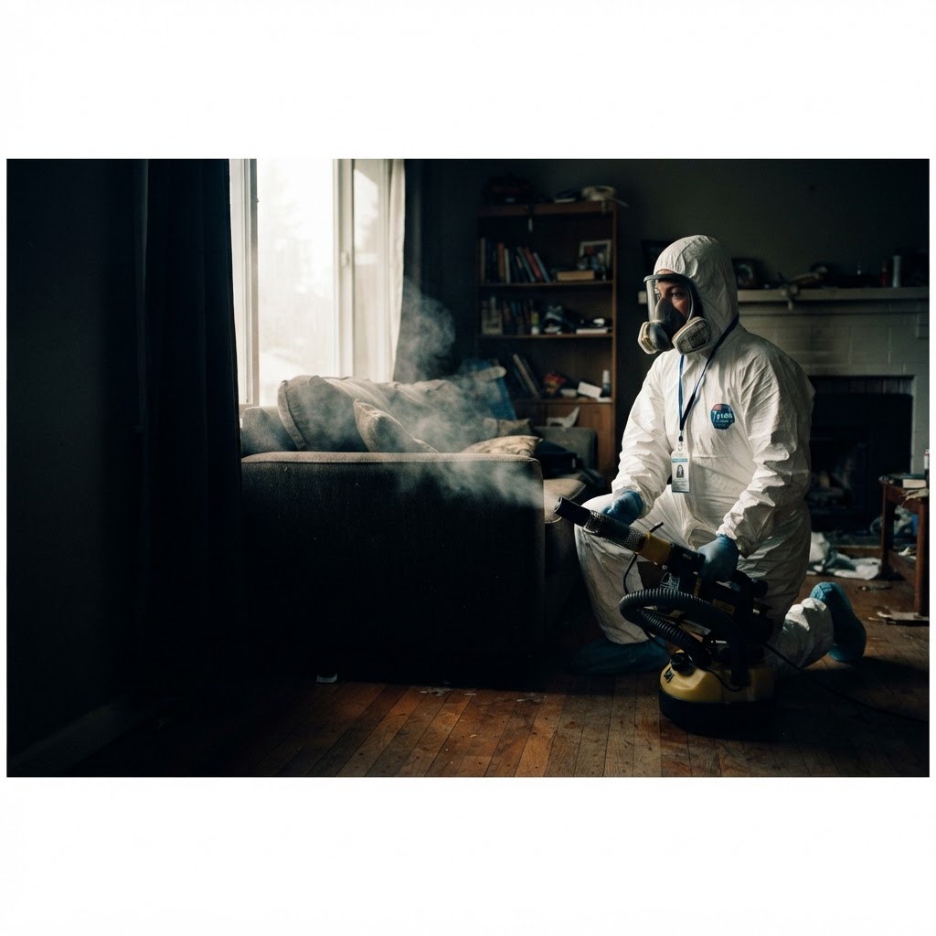 Biohazard cleanup technician