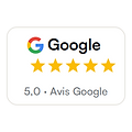 Note 5 sur 5 sur les avis Google
