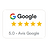 Note 5 sur 5 sur les avis Google