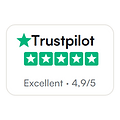 Note Excellent 4,9 sur 5 sur Trustpilot