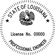 Louisiana PE stamp example