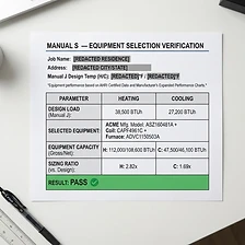Manual S — Equipment Selection & Sizing Verification