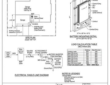 Battery Storage permit plan set preview