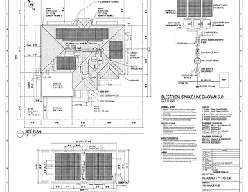 Solar permit plan set preview