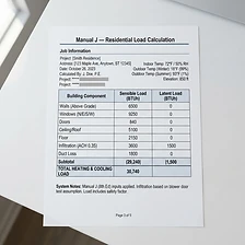 Manual J — Heating & Cooling Load Calculation