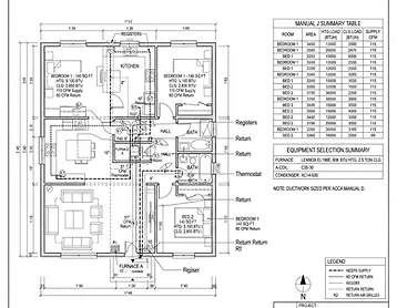 HVAC permit plan set preview