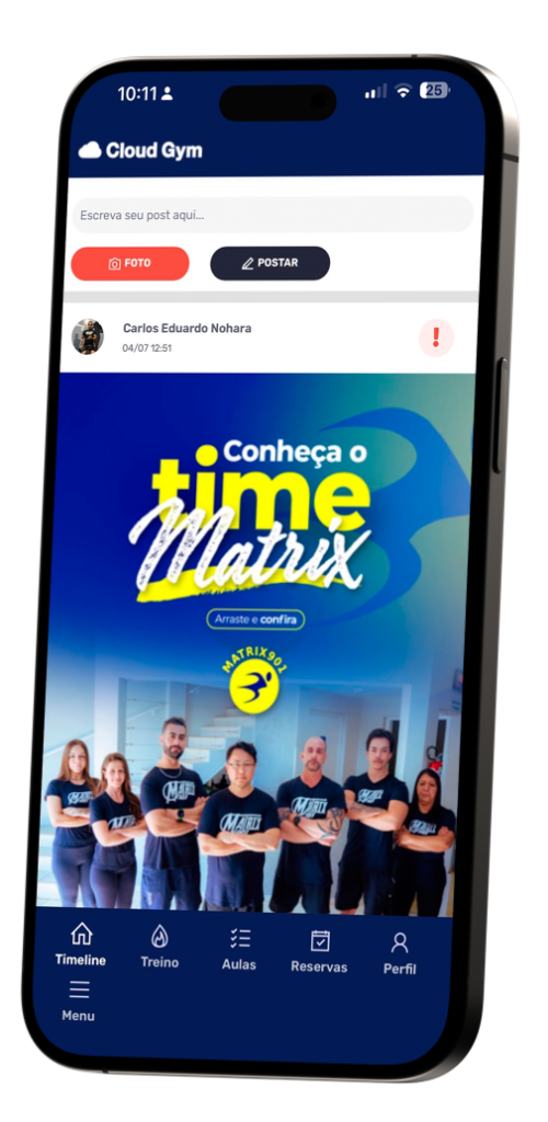 Aplicativo CloudGym — Academia Matrix 901
