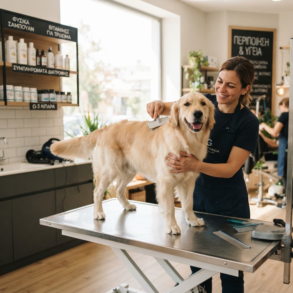 Dog Grooming και Διατροφή: Πώς η Σωστή Περιποίηση Συνδέεται με την Υγεία του Σκύλου σας
