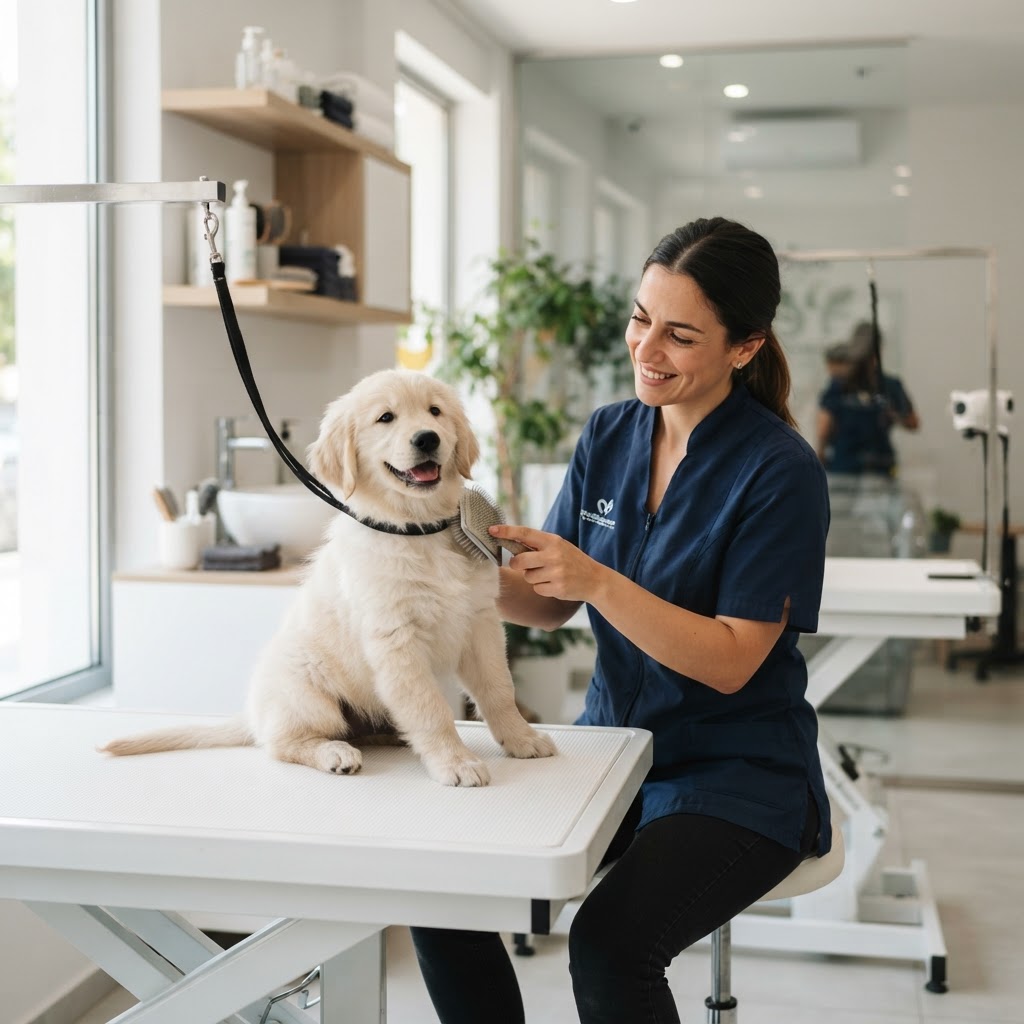 Dog Grooming για Κουτάβια: Η Πρώτη Εμπειρία και η Σημασία της Εξοικείωσης