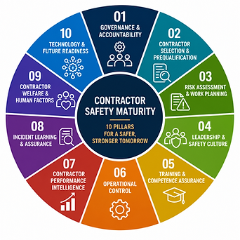 Contractor Safety Maturity 10-pillar framework