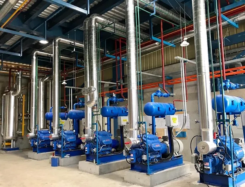 Industrial refrigeration plant room