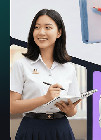 Student on platform