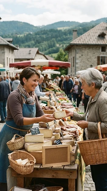 Illustration de Marché hebdomadaire de Novalaise
