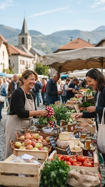 Illustration de Marché hebdomadaire de Novalaise