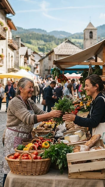 Illustration de Marché hebdomadaire de Novalaise