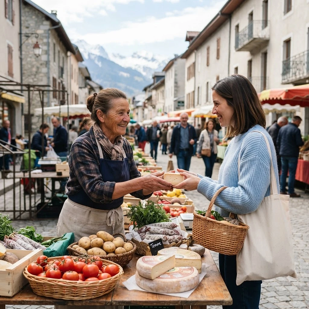 Illustration de Grand marché hebdomadaire de La Rochette