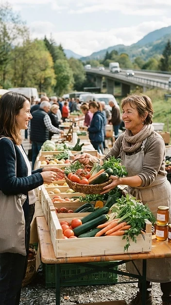 Illustration de Marché des producteurs locaux
