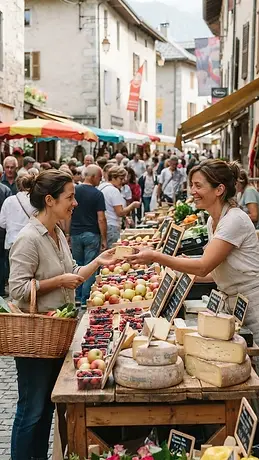 Illustration de Grand marché hebdomadaire de La Rochette