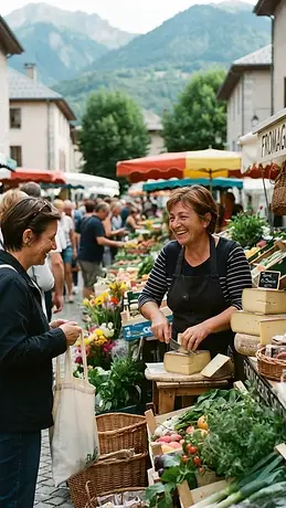 Illustration de Grand marché hebdomadaire de La Rochette