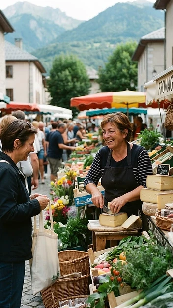Illustration de Grand marché hebdomadaire de La Rochette